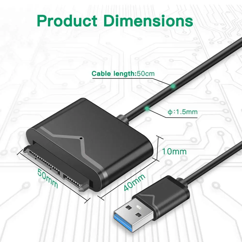 USB 3 0 для SATA III адаптер кабель конвертер 2 5 дюймов жесткий диск HDD SSD Поддержка UASP с