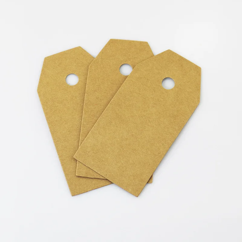 50pcs/Lot 4.5x9cm Kraft Paper Blank Packaging Hang Tags Wedding/Birthday Party Candy Boxes Price Labels | Дом и сад