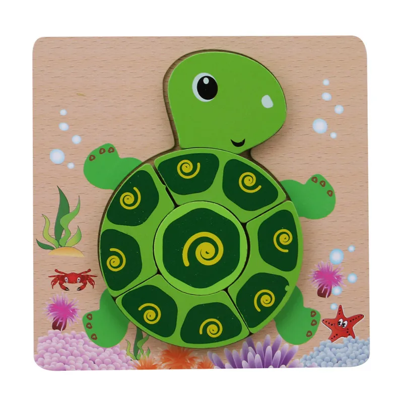 Colorful 3D Wooden Puzzle Jigsaw Baby Early Educational Toys Children Kid's Teaching Aids Set Intelligence | Игрушки и хобби