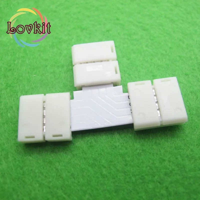 5 шт./лот 4 контактный светодиодный Разъем T образной формы штекерных разъема для