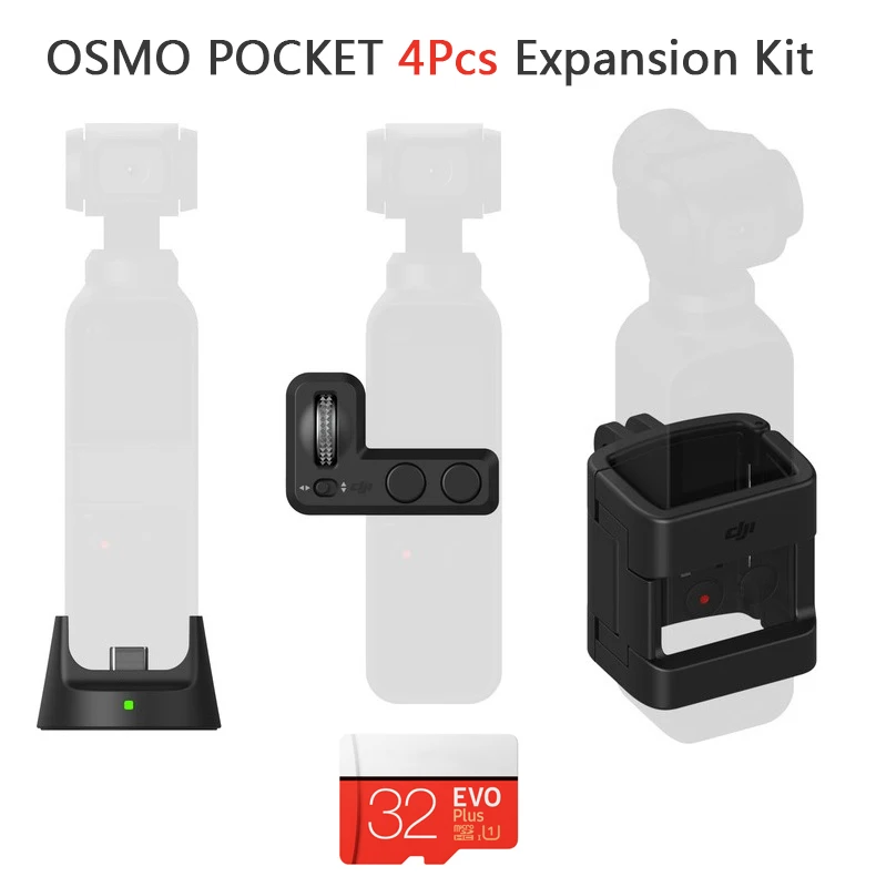 Osmo Карманный расширительный комплект контроллер колесо+ беспроводной модуль+ крепление для аксессуаров+ 32G MicroSD карта для DJI OSMO карманные аксессуары