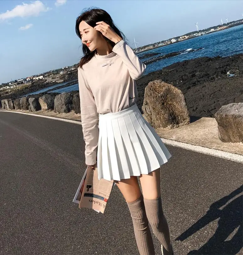 Женская модная юбка с высокой талией, плиссированная юбка Ulzzang, косплей Kawaii Harajuku, женские Мини короткие юбки, одежда для женщин