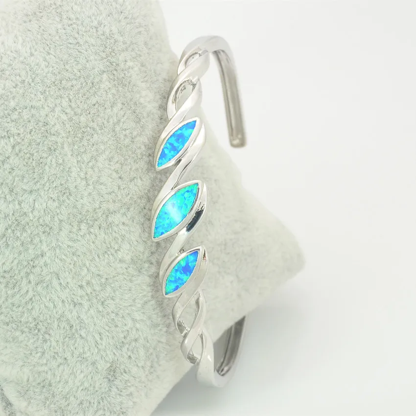 Симпатичный Синий огненный опал серебро оптовая продажа Лидер продаж для женщин