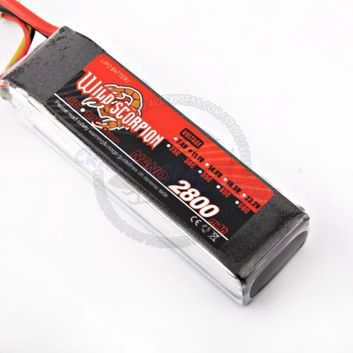 

Wild Scorpion Li-PO 11.1V 2800MAH 30C high quality battery for rc heli cars truck R/C model toy