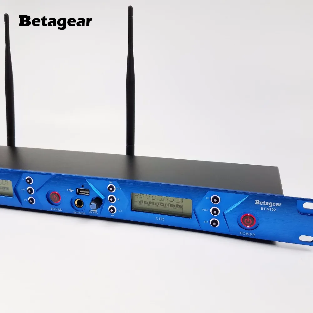 구매 Betagear-전문 무선 인이어 모니터 시스템 BT5012, 무대 녹음 스튜디오 7 수신기 개인용 인이어 모니터 시스템