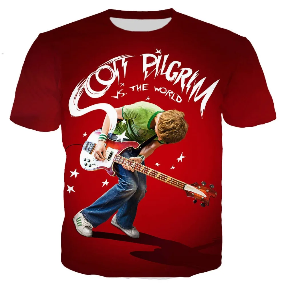 Футболки с 3D принтом Скотта пилигрима против мира забавные модные летние рубашки