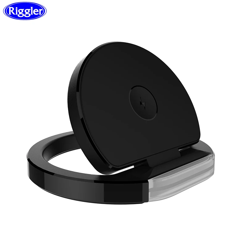 

Riggler New Qi Wireless Charger Desk Folding Smartphone Holder for iphone XS MAX X 8 Plus Samsung S9 Note 8 10W Fast Charge