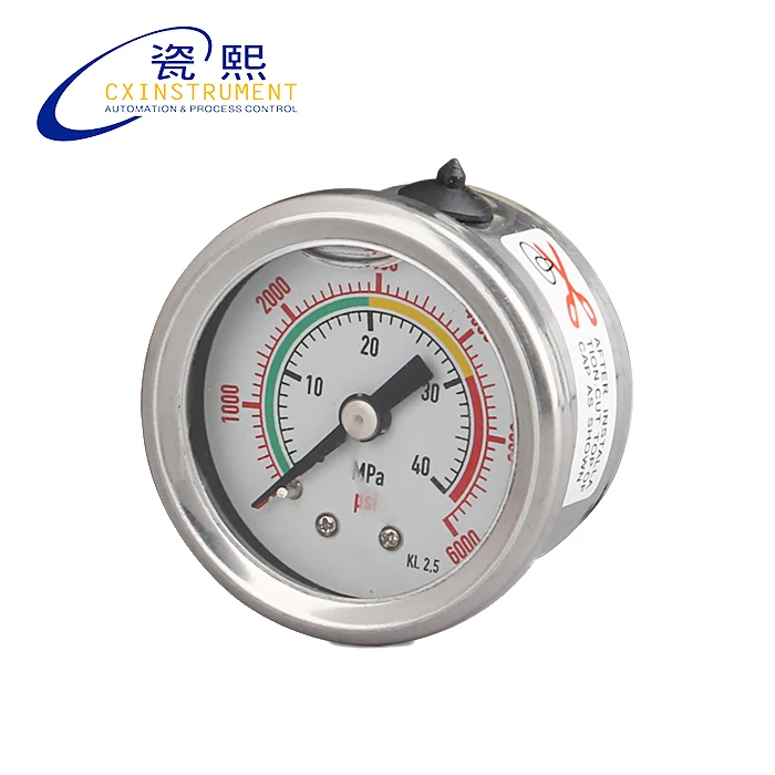 Осевой антивибрационный манометр из нержавеющей стали 0 ~ 60 МПа мм|pressure gauge|mechanical