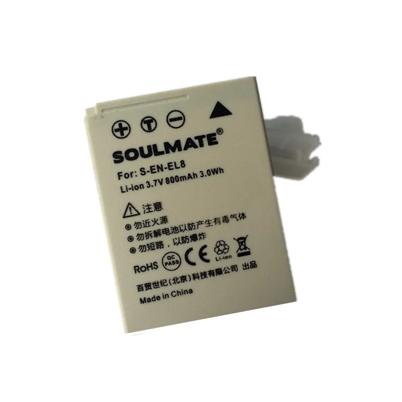 SOULMATE EN-EL8 литий-ионная аккумуляторная батарея ENEL8 для цифровой камеры EN EL8 Nikon Coolpix