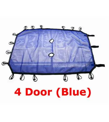 BLUE 4 DOOR Автомобиль для крыши, Солнцезащитный сетки верхняя крышка Anti UV лучей полиэстер для Jeep Wrangler JK 07 до 2 двери и 4x4 интимные аксессуары стайлинга автомобилей - Название цвета: BLUE 4 DOOR