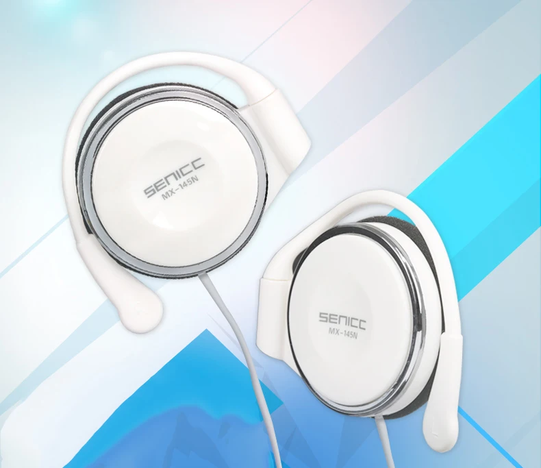 SENICC MX-145N, проводные, спортивные, музыкальные наушники, накладные, стерео, Экстра бас, ушные крючки, 3,5 мм разъем, гарнитура с микрофоном для телефона, mp3-плеер