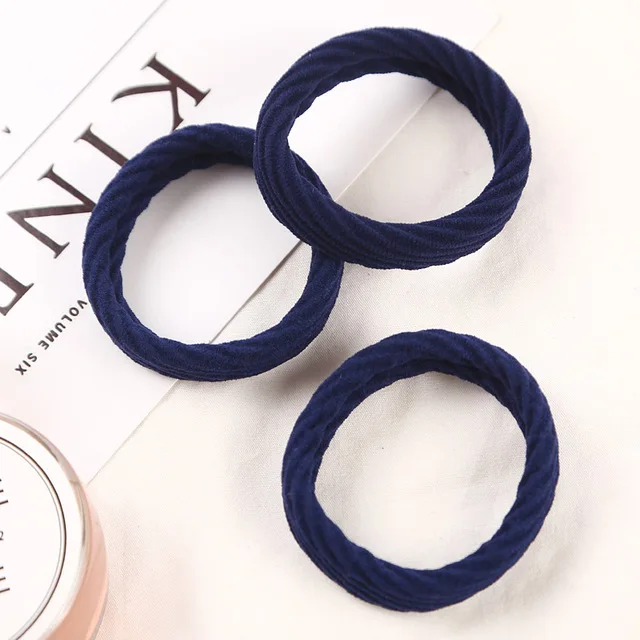 10PC navy 10 шт. веревка для волос новая высокая устойчивость бесшовная резинка аксессуары для волос для девочек и женщин резинка для хвоста резинки для волос Лидер продаж - Цвет: 10PC navy