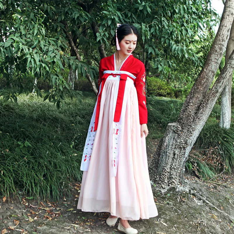 ancient chinese costume for women hanfu dress dance costumes stage performance | Тематическая одежда и униформа