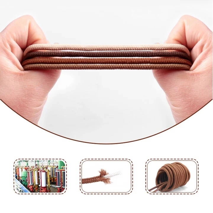 1 Pair Round Shoelaces Polyester Solid Classic Shoe Laces Martin Boot Shoelace Casual Sports Boots shoes Lace 21 Colors