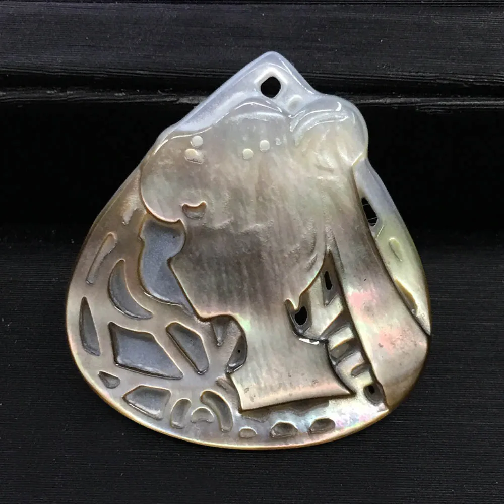 25*26 мм вырезные ракушки девушка кулон Шарм ракушка камень фокусные бусины 10