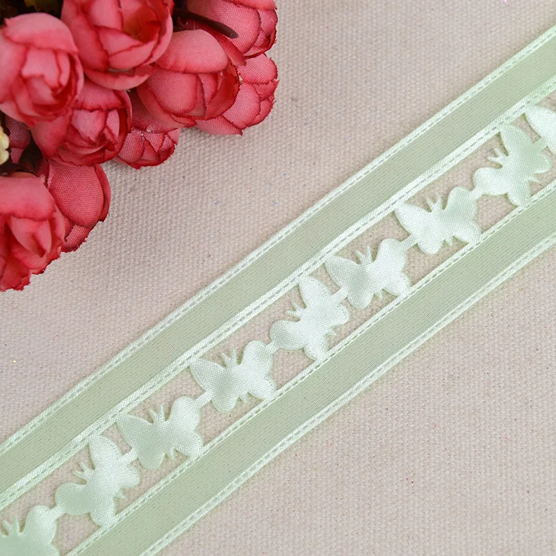 Полые бабочки новая лента 3 8 см * 20 ярдов Печать Grosgrain DIY свадебное платье обувь