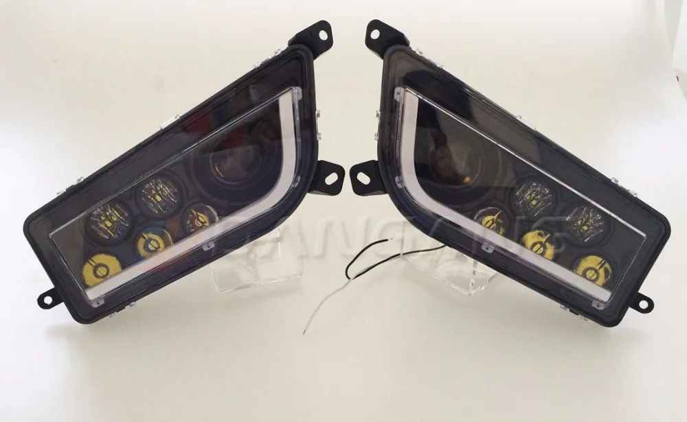 Для 2015-2017 POLARIS RZR 900-комплект черсветодиодный светодиодных гало фар-с ангельским