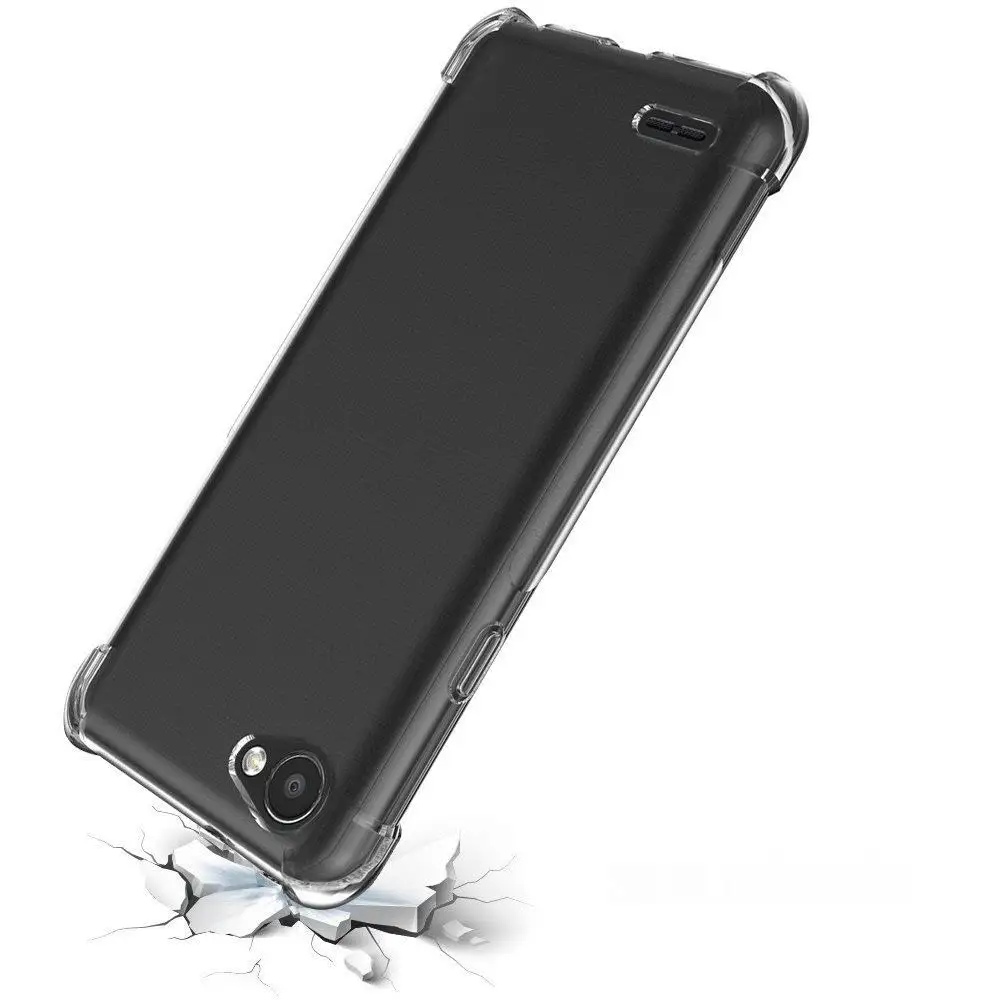 For LG Q6 Case Plus Cover Tempered Glass +Clear Soft TPU Drop Cushion Full Protective Q6a Q6+M700 |