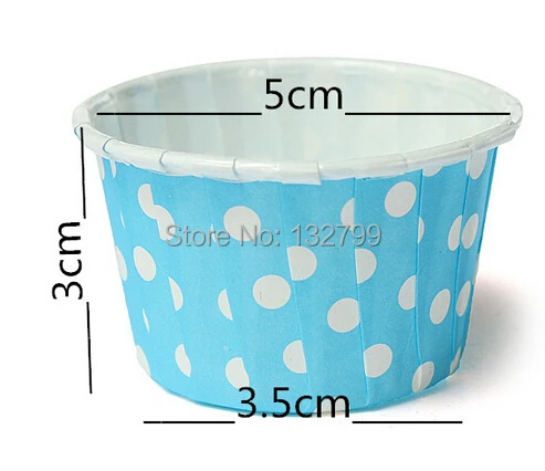 100 шт. милые бумажные мини-кружки в горошек для торта обертки кексов футляры