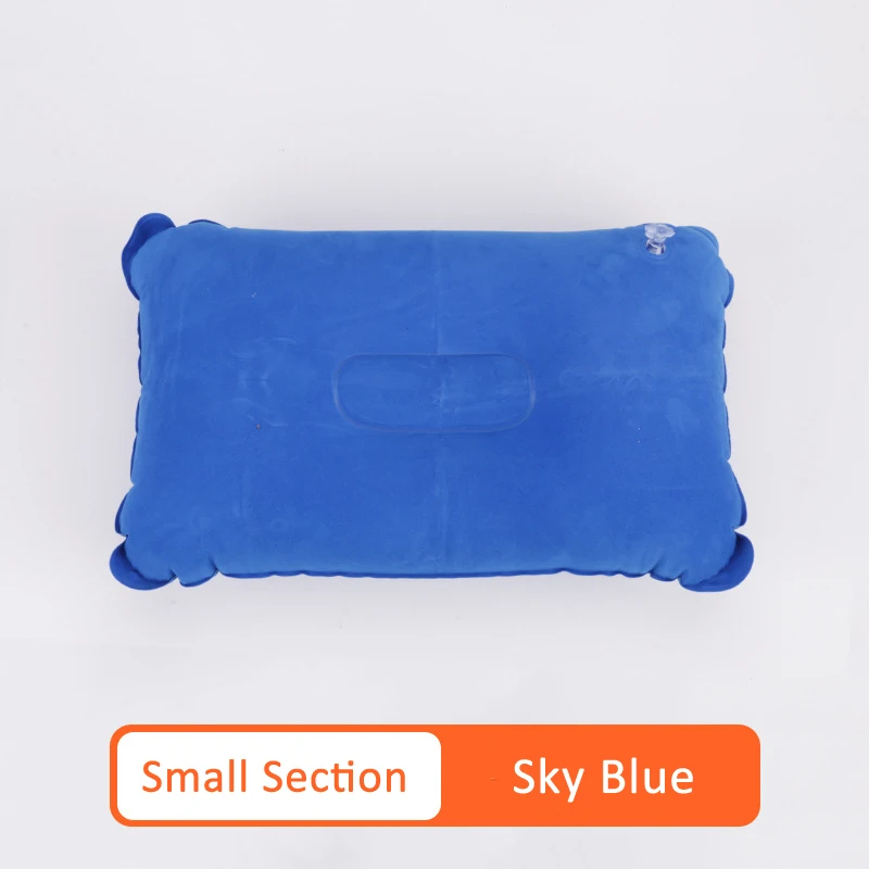 Small-Sky blue 7 цветов надувная дорожная складная подушка для шеи Мини Подушка для путешествий Сверхлегкая воздушная надувная подушка для отдыха на природе Спальный Мешок - Цвет: Small-Sky blue