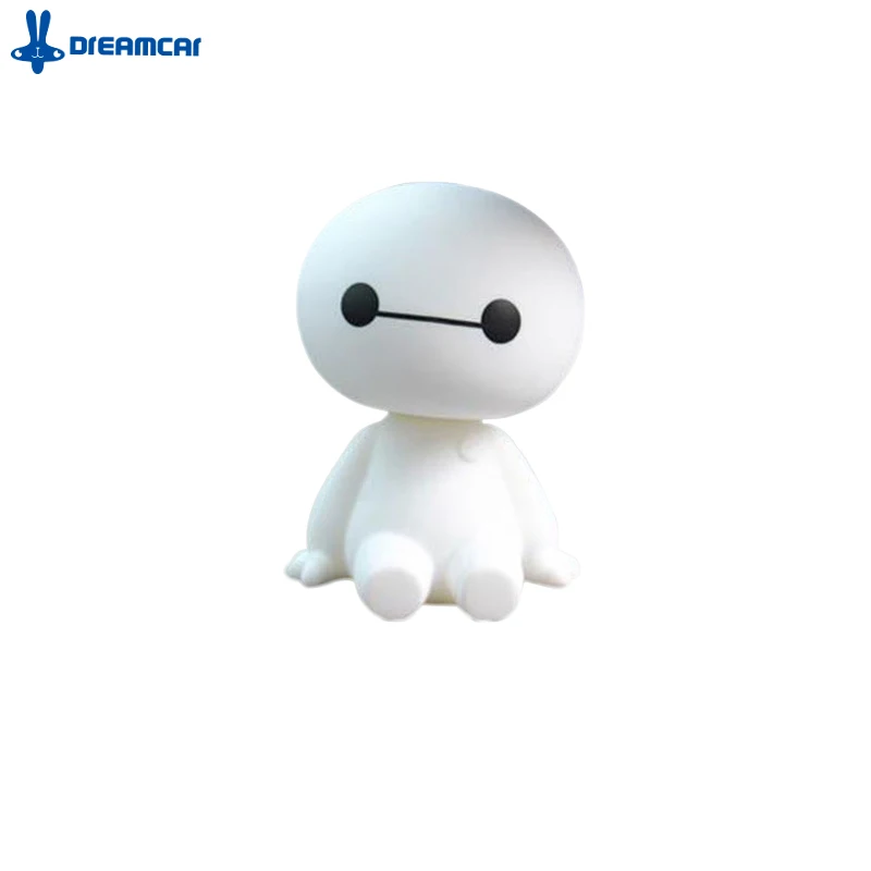 Мультяшный пластиковый робот Baymax фигурка автомобиля качающаяся голова авто