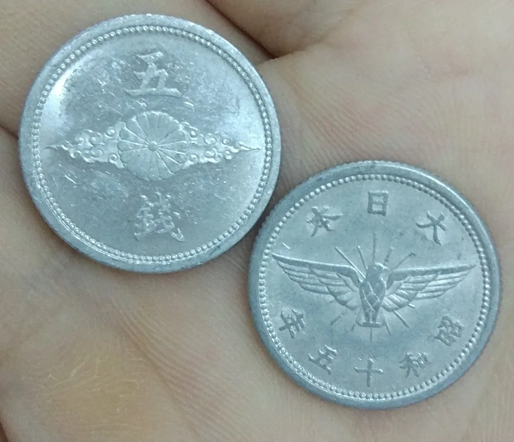 Япония 5 Цянь монета 1940-1943 Азии Юбилейные Монеты Коллекция 100% натуральная и