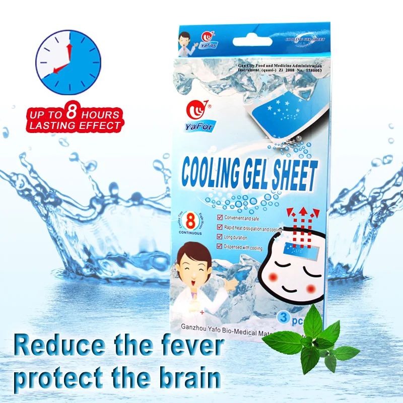 15pcs Medical Grade Hydrogel Multifunctional Forehead Cooling Patch of Fever Reducing Gel For Children&ampAdult |