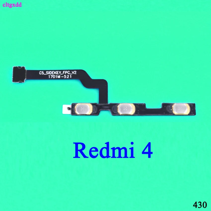 Cltgxdd 1 шт. кнопка включения и выключения громкости кабель для Xiaomi Redmi 3 3S 4 4A 4X 5 Plus 5A 6A