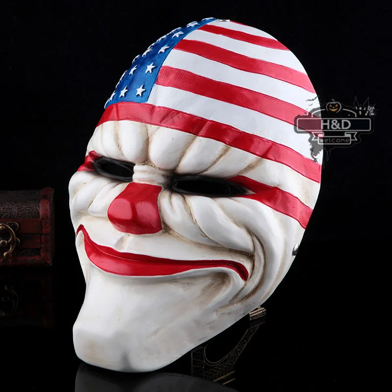 H& D ужасная маска на Хэллоуин Payday 2 маска новейшая тематическая игра серия полимерные страшные маски клоуна для маскарада вечерние декор стен искусство