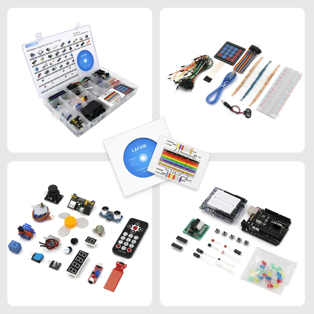 LAFVIN UNO R3 проект полной Starter Kit с учебник для Arduino