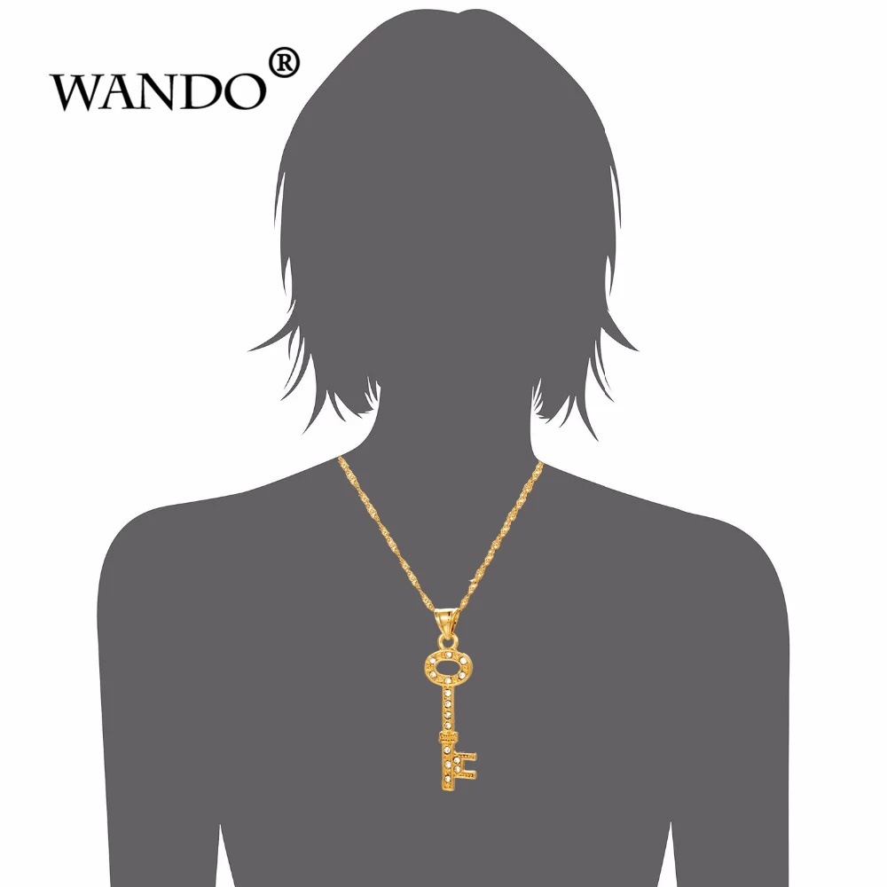 Ожерелье и кулоны WANDO18k Wando модное золотое/серебряное ожерелье с романтическим