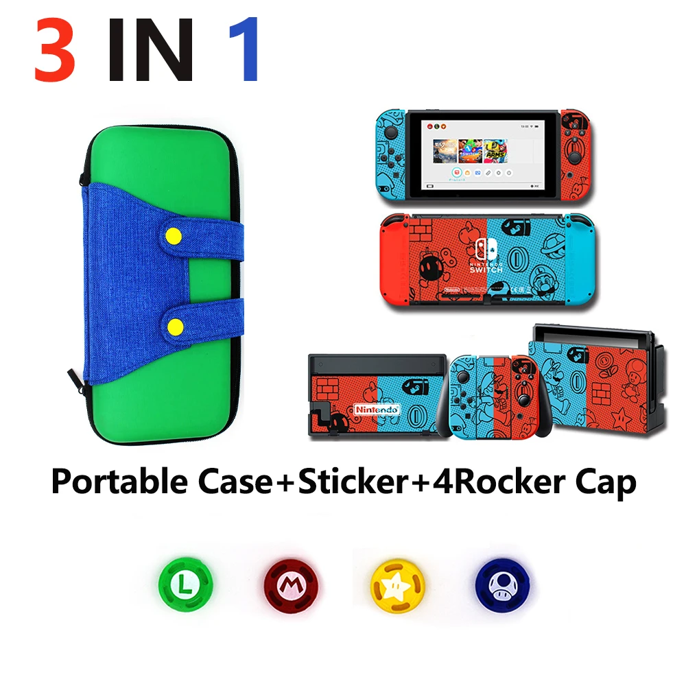 4 в 1 для Nintendo Switch NS Console Защитная сумка переноски + пыленепроницаемый Прозрачный