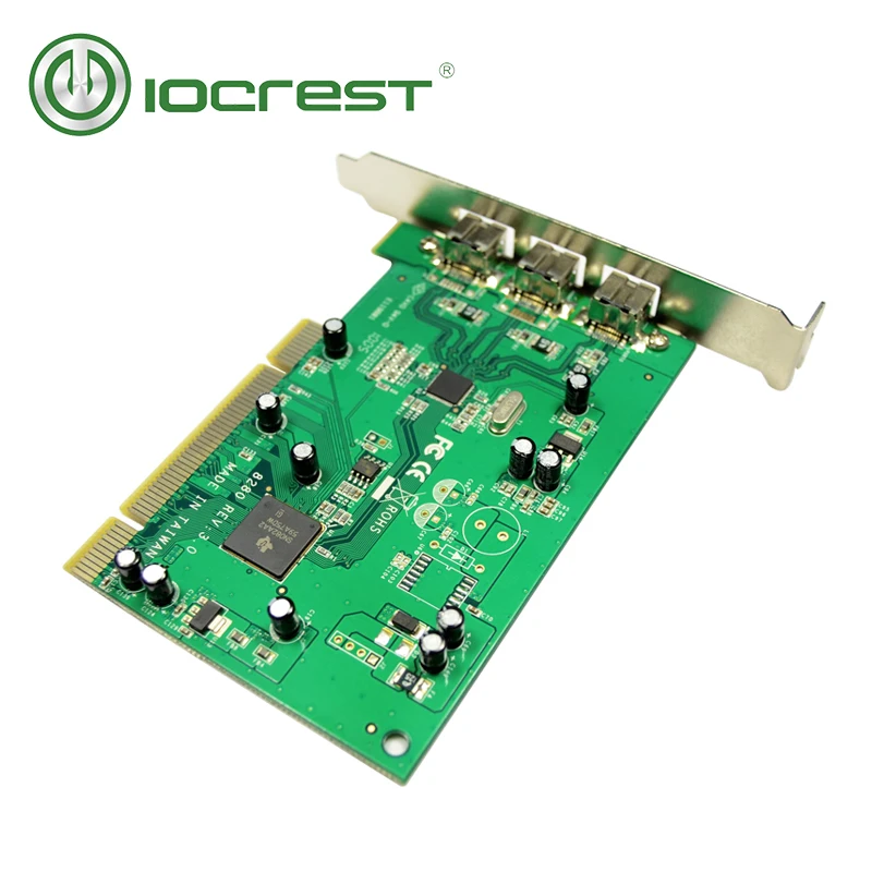 IOCREST Ti8280 чипсет ieee 3-портовый 1394b Firewire 800 PCI карта | Компьютеры и офис
