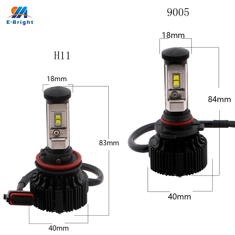 YM E-Bright 1 комплект (2 шт.) Светодиодные Автомобильные фары 9005 9006 H4 H7 H11 35 Вт X6