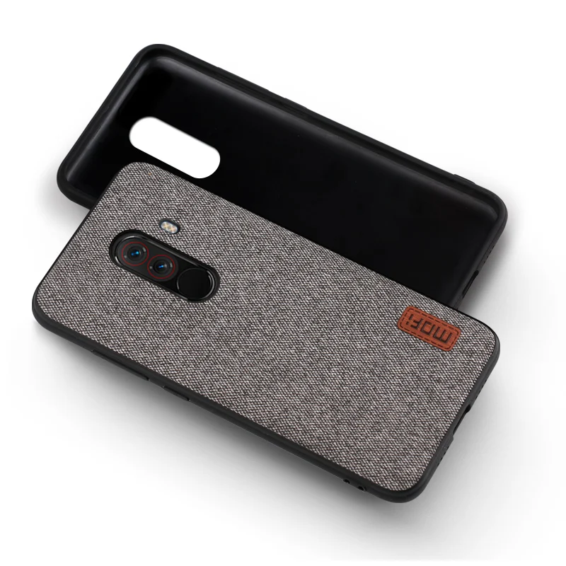 gray Для Xiaomi POCOPHONE F1 чехол-накладка global POCO F1 задняя крышка силиконовый тканевый защитный чехол MOFi чехол POCOPHONE F1 - Цвет: gray
