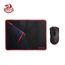 Redragon M652-BA, Беспроводная игровая мышь и коврик для мыши, комбо, 2,4G, беспроводные оптические мыши с usb-приемником, 2400 dpi и набор ковриков для мыши