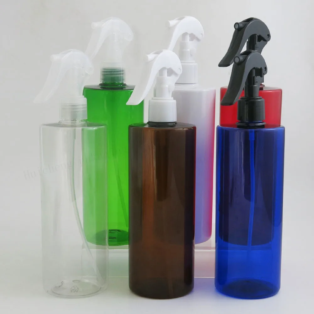 12 X 500ml Empty Large Refillable Amber Blue Pet Plastic Bot