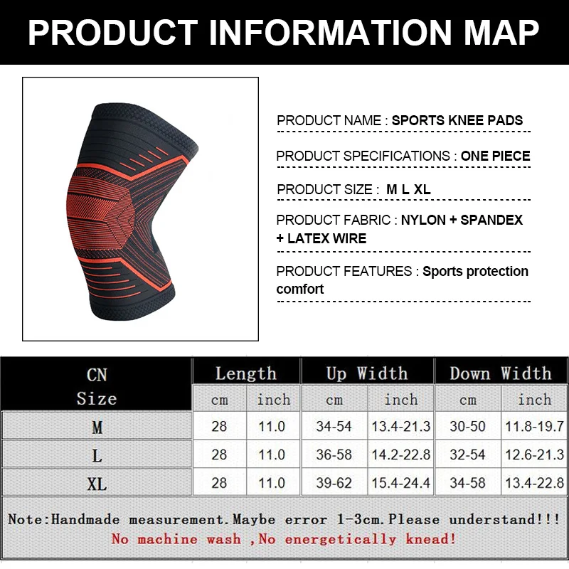Компрессионные наколенники 1 шт. трикотажный фиксатор колена для баскетбола бега