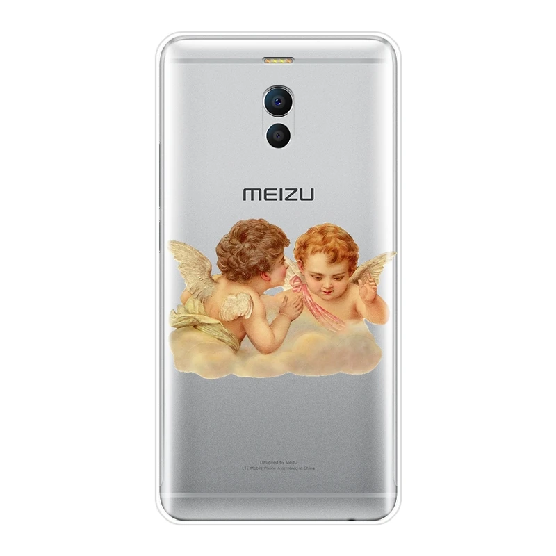 ТПУ мальчик девочка Ангел ребенок чехол для телефона Meizu M2 M3 M3S M5 M5C M5S M6 M6S M6T Мягкая