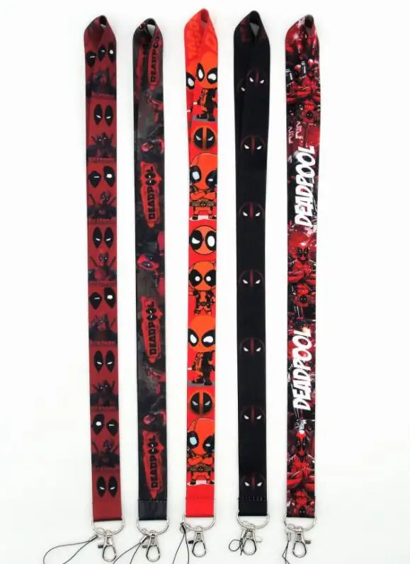 Новый мультяшный смешанный брелок для ключей Дэдпул шейный ремешок камеры