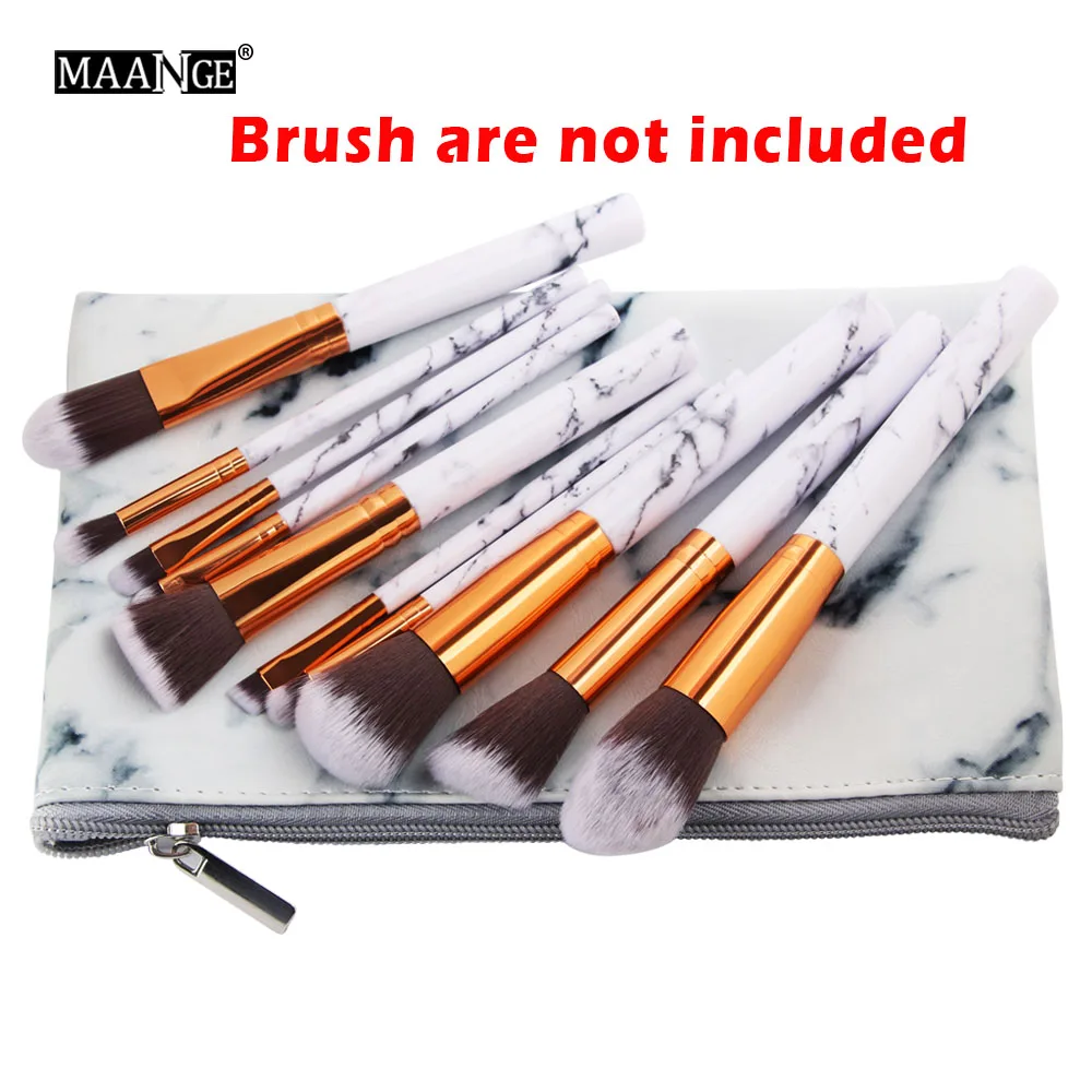 Мраморная сумка для кистей из ПУ 1 шт. чехол макияжа косметичка держатель +