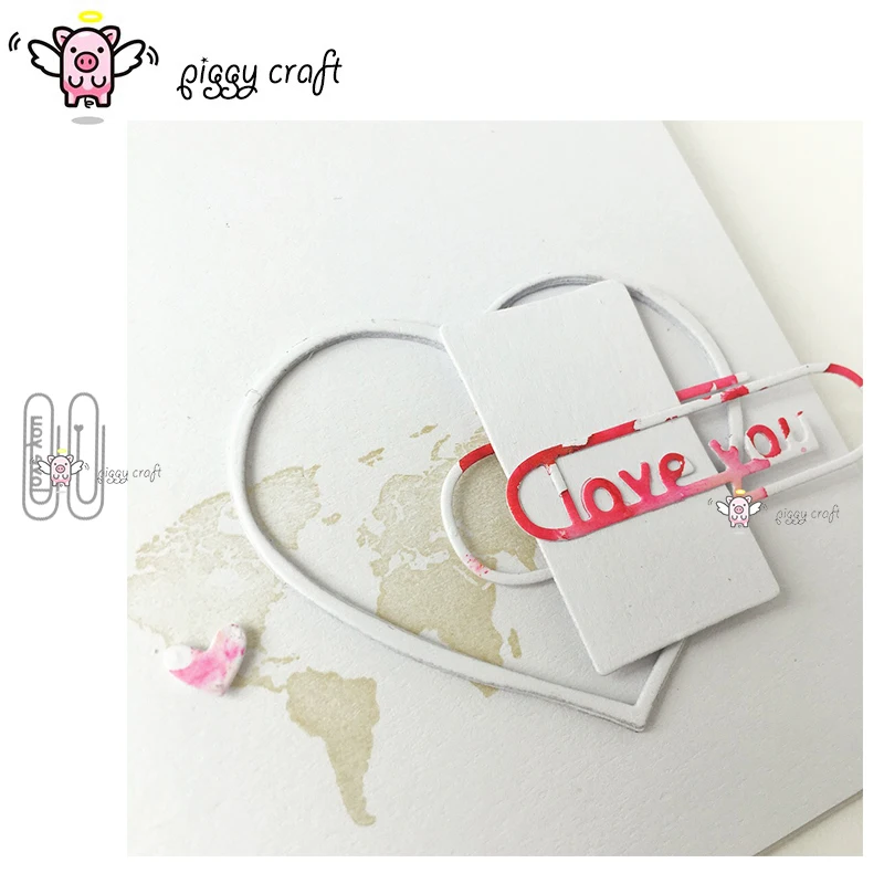 Технические металлические Вырубные штампы вырезанная форма надпись Love you яркий