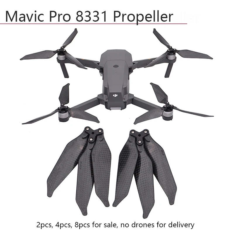 

2/4/8pcs 8331 Propeller for DJI Mavic Pro Low-Noise Quick-Release 3-blade Folding Carbon Fiber Props Paddles Drone Accessories