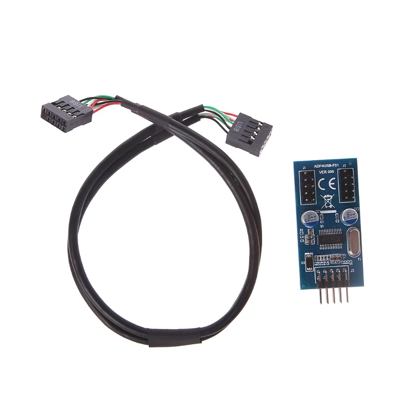 Чехол для ПК с внутренним 9-контактным USB 2 0 на Dual 9-контактный PCB двойным