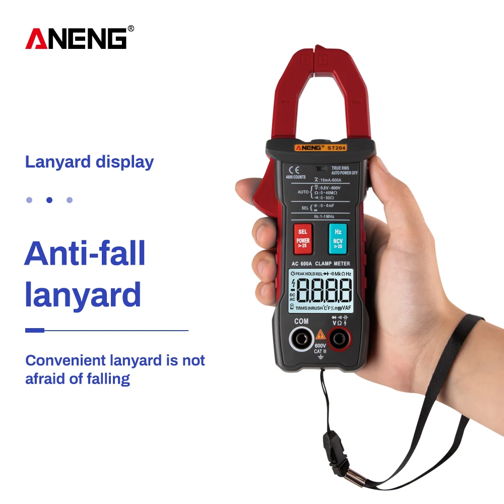 True RMS Mini Digital Clamp Meters AC/DC Current Voltage Auto Range Capacitance Frequency Diode Power meter Test | Инструменты