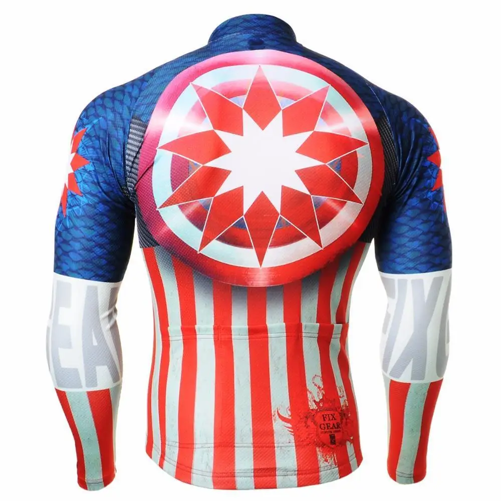 Спортивный костюм для велоспорта с длинным рукавом 3 задними карманами