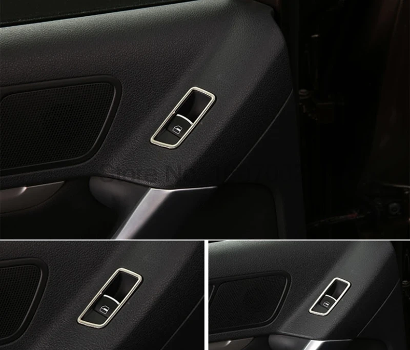 Для Volkswagen Tiguan 2012 2013 2014 2015 матовая хромированная Внутренняя дверь подлокотник