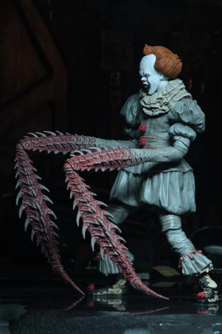 Фигурка Pennywise со светодиодной подсветкой NECA 4 головки экшн-фигурка Стивена Кинга