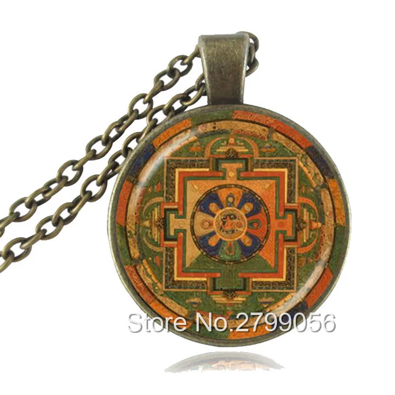 Sri Yantra ожерелье Сакральная Геометрическая подвеска чакра буддийские рейки