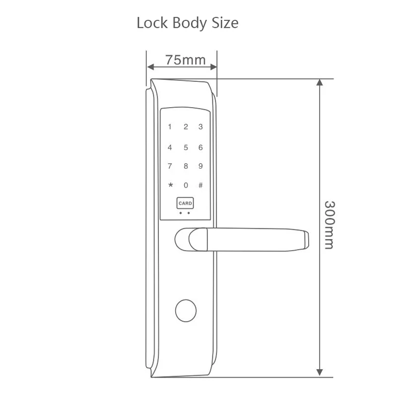Умный дверной замок LACHCO L17017SS цифровой сенсорный экран пароль + RFID карта ключ 3